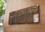 Wallity Reloj de Pared de Lienzo Decorativo 3P3040CS-56 Multicolor (3 Piezas)